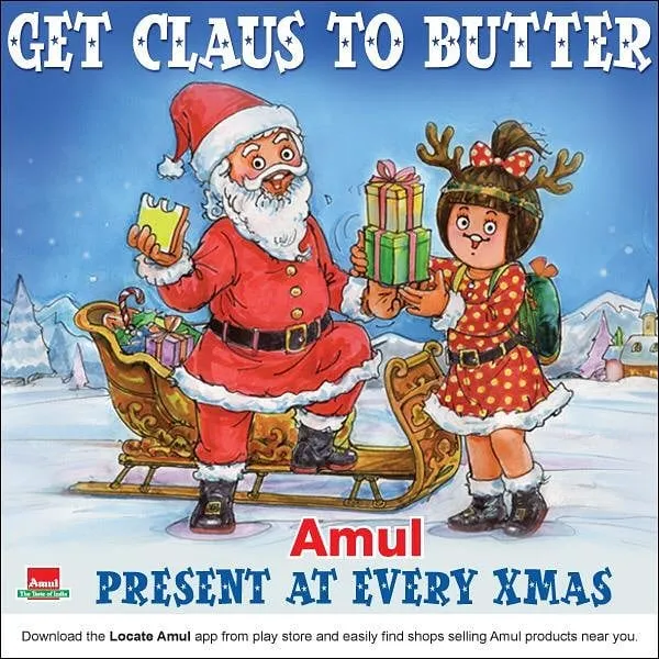 christmas social media post ideas from top brands - amul