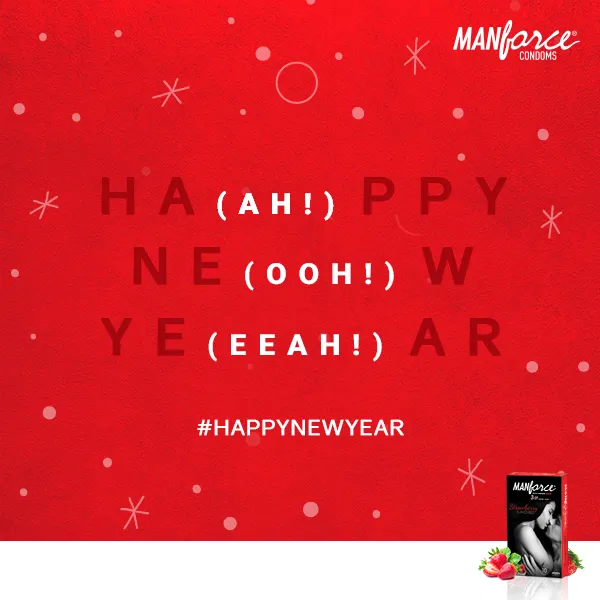 new year social media post ideas from top brands - manforce condoms